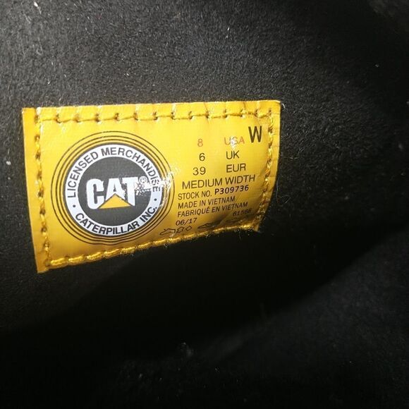 CAT Footwear 'Hub Fur' Black Patent/Nubuck Leather Fur Cuff Boot womans SZ 8M - Picture 7 of 10